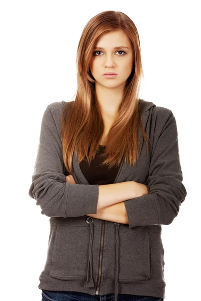 Triste o preocupado adolescente bonita mujer — Foto de Stock