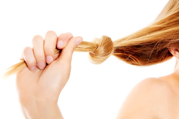 Blonde hair knot isolated on white background. — Stock Photo, Image