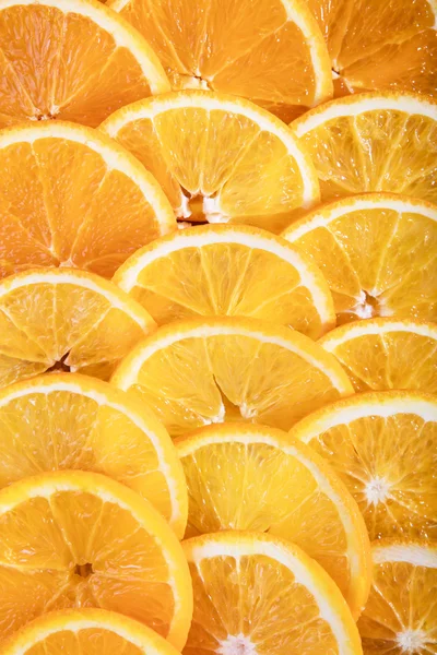 Close up photo of juicy fresh orange slices — Stock Photo, Image