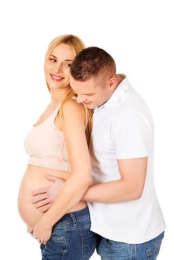 Hamile çift bir bebek bekliyor