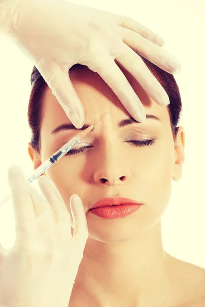 Kozmetikai botox injekció — Stock Fotó