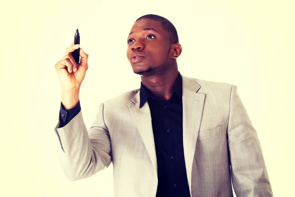 Businessman with marker — Stock Photo, Image