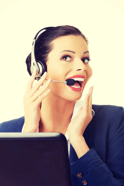 Bella assistente call-center — Foto Stock