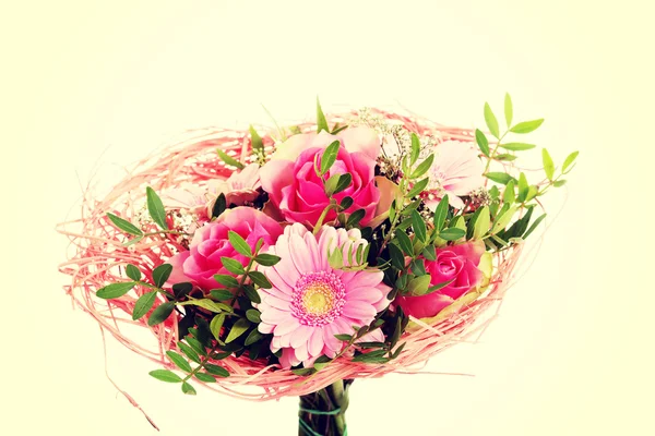 Krásná kytice růžových květin. — Stock fotografie