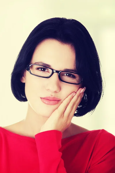 Mulher com dor de dente — Fotografia de Stock