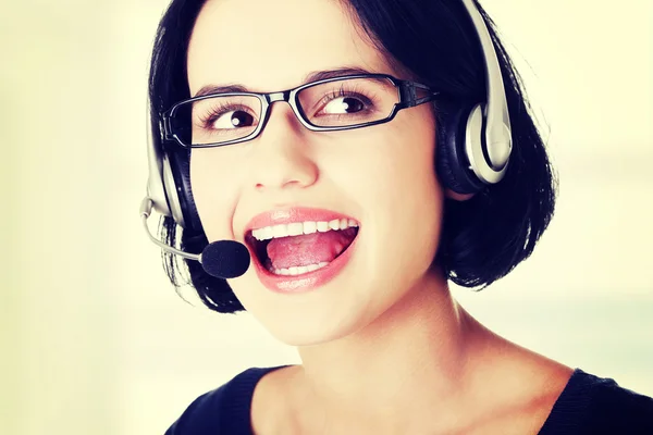 Attractive customer support representative — Stock Photo, Image