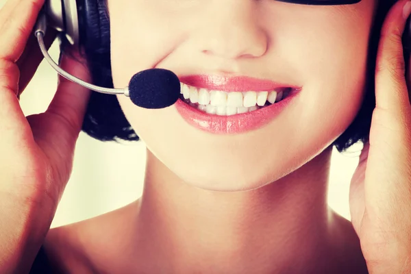 Call center woman — Stock Photo, Image