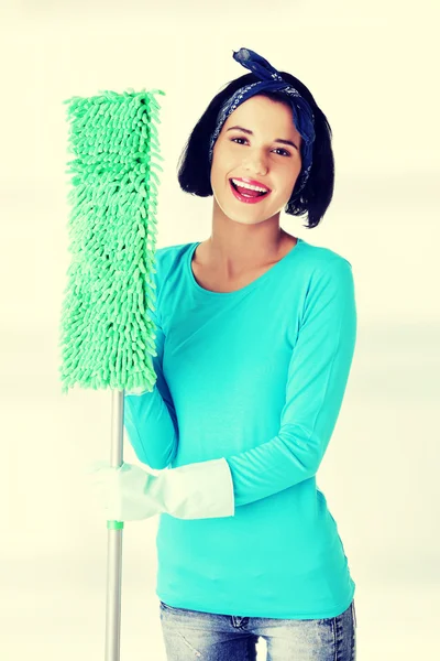 Happy cleaning woman portrait — Stock Photo, Image