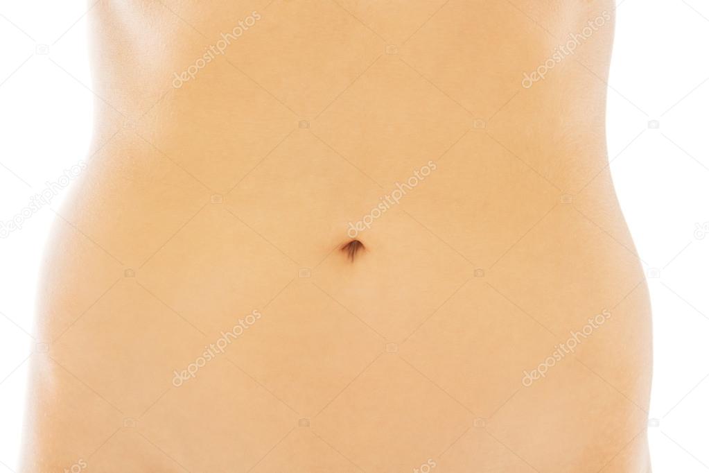 Slim beautiful nude womans belly