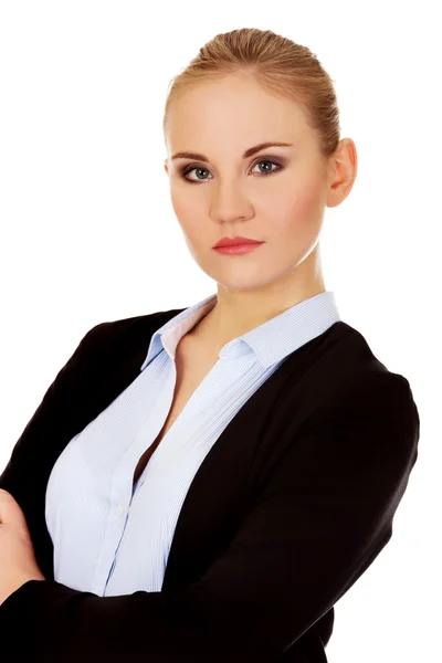 Young serious blonde business woman — Stock Photo, Image