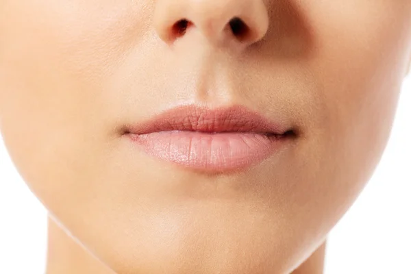 Schöne perfekte Lippen. sexy Mund aus nächster Nähe — Stockfoto