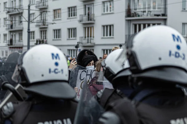 Décembre 2020 Varsovie Pologne Manifestations Gouvernementales Dans Les Rues Capitale — Photo