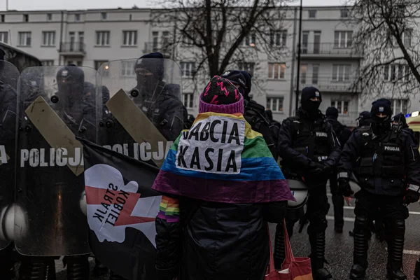 Вересня 2020 Варшава Польща Протести Проти Уряду Вулицях Столиці Польщі — стокове фото