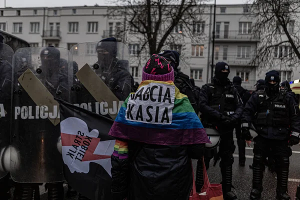 Décembre 2020 Varsovie Pologne Manifestations Gouvernementales Dans Les Rues Capitale — Photo