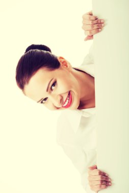 güzel genç iş kadını Kopyala yer tutan.