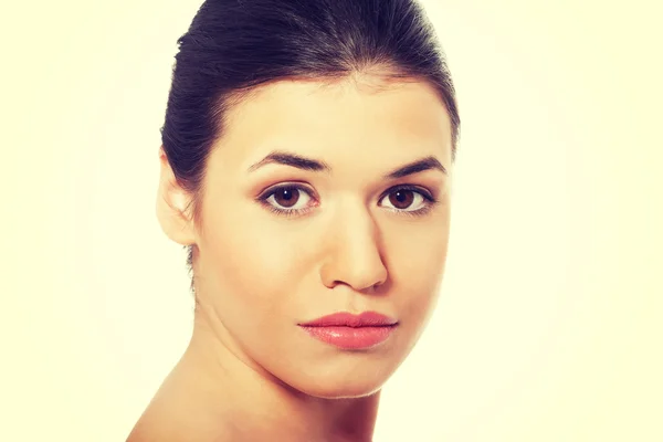 Portrait of beautiful topless woman looking at camera. — Stock Photo, Image