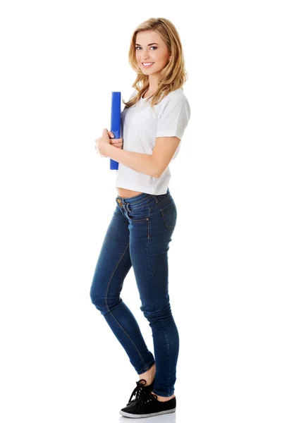 Happy young student woman. — Stock Photo, Image