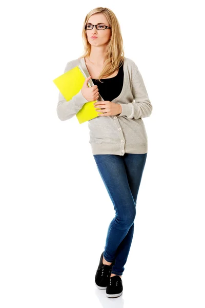 Jovem estudante feliz mulher . — Fotografia de Stock