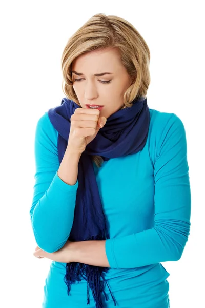 Młoda kobieta ma grypy — Zdjęcie stockowe