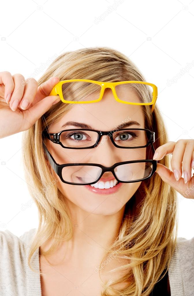 Young woman wearing eyeglasses