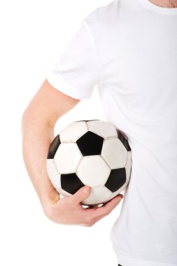 Futbol topu ile yaong adam