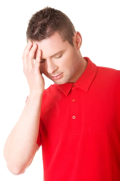 Mężczyzna z bólem głowy — Zdjęcie stockowe