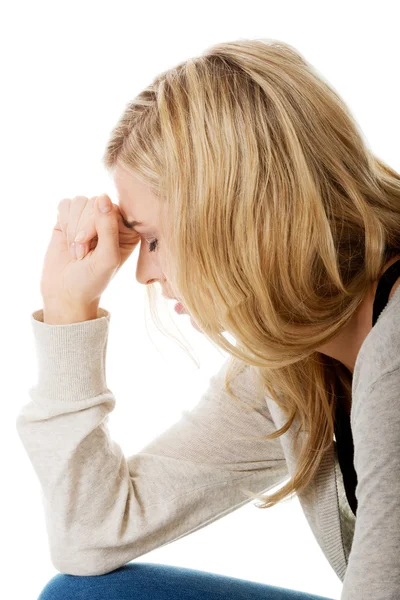 Mujer triste y deprimida . —  Fotos de Stock