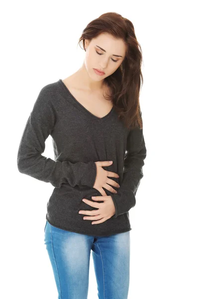 Woman with stomach issues — Stock Photo, Image