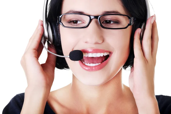 Call center woman — Stock Photo, Image