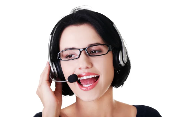 Call center woman — Stock Photo, Image