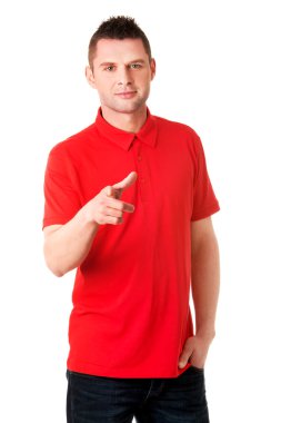 Ciddi adam sizi işaret