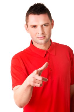 Ciddi adam sizi işaret