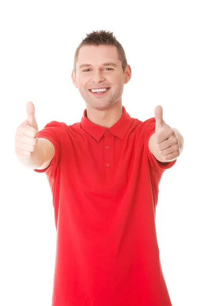 Man with ok hand sign — Stock Photo, Image