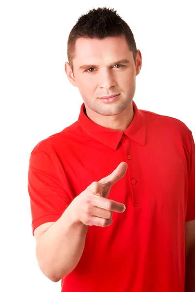 Serious man pointing you — Stock Photo, Image