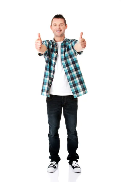 Man with ok hand sign — Stock Photo, Image