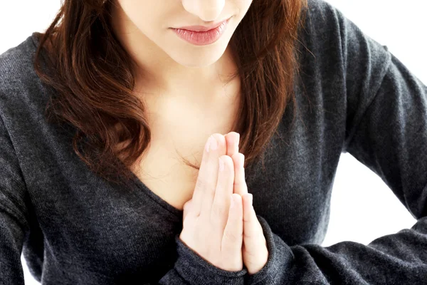 Woman praying — Stock Photo, Image