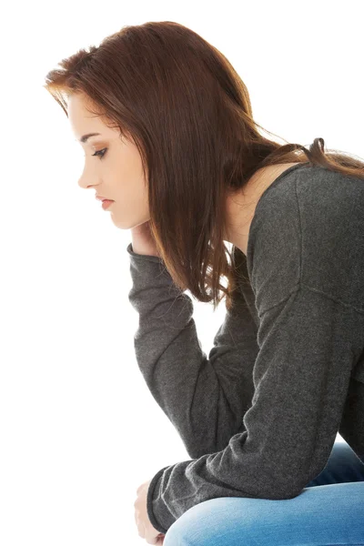 Woman deep in thoughts — Stock Photo, Image