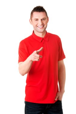 Ciddi adam sizi işaret