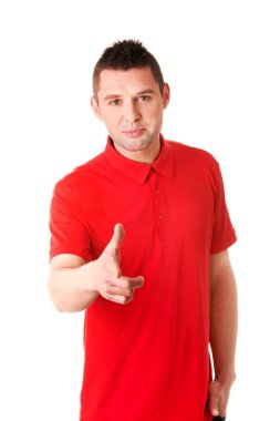 Ciddi adam sizi işaret