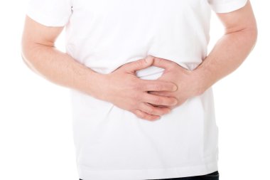 Man suffer from belly ache clipart