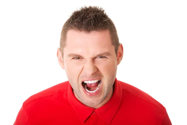 Homem gritando com você — Fotografia de Stock