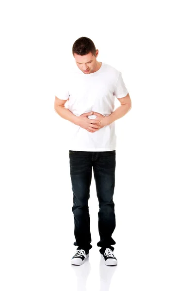 Mann leidet unter Bauchschmerzen — Stockfoto