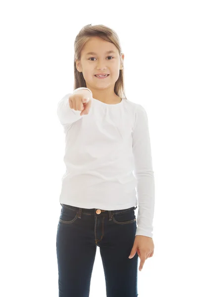 Little girl pointing — Stock Photo, Image