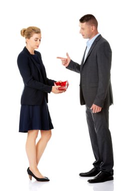 İşkadını boş bir cüzdan ile