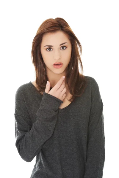 Surprised young woman — Stock Photo, Image