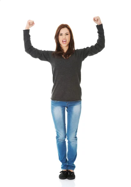 Woman showing her strength — Stock Photo, Image