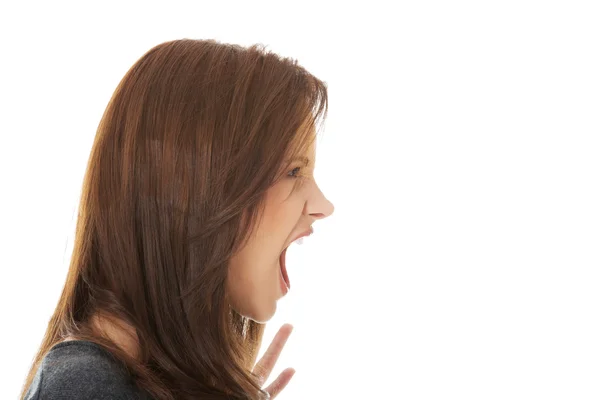 Mulher gritando . — Fotografia de Stock