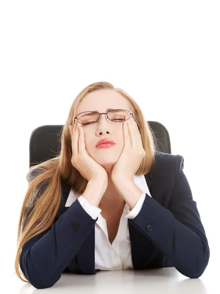 Tired businesswoman — Stock Photo, Image