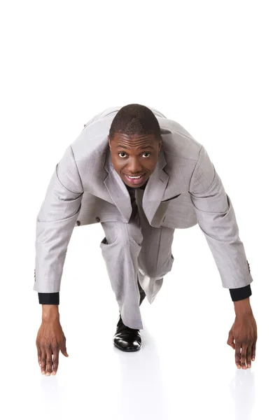 Black man ready to start — Stock Photo, Image