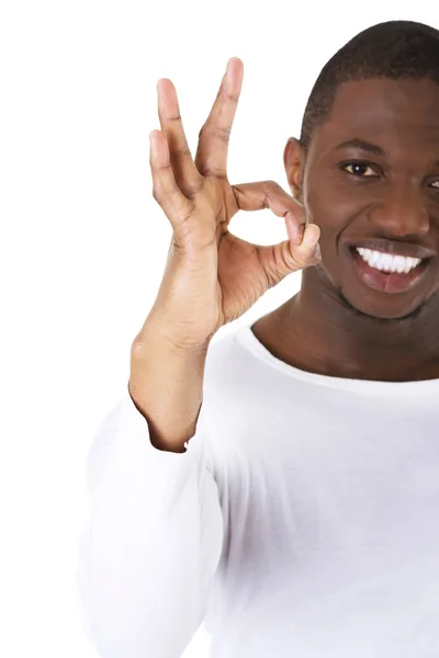 Homem negro feliz — Fotografia de Stock